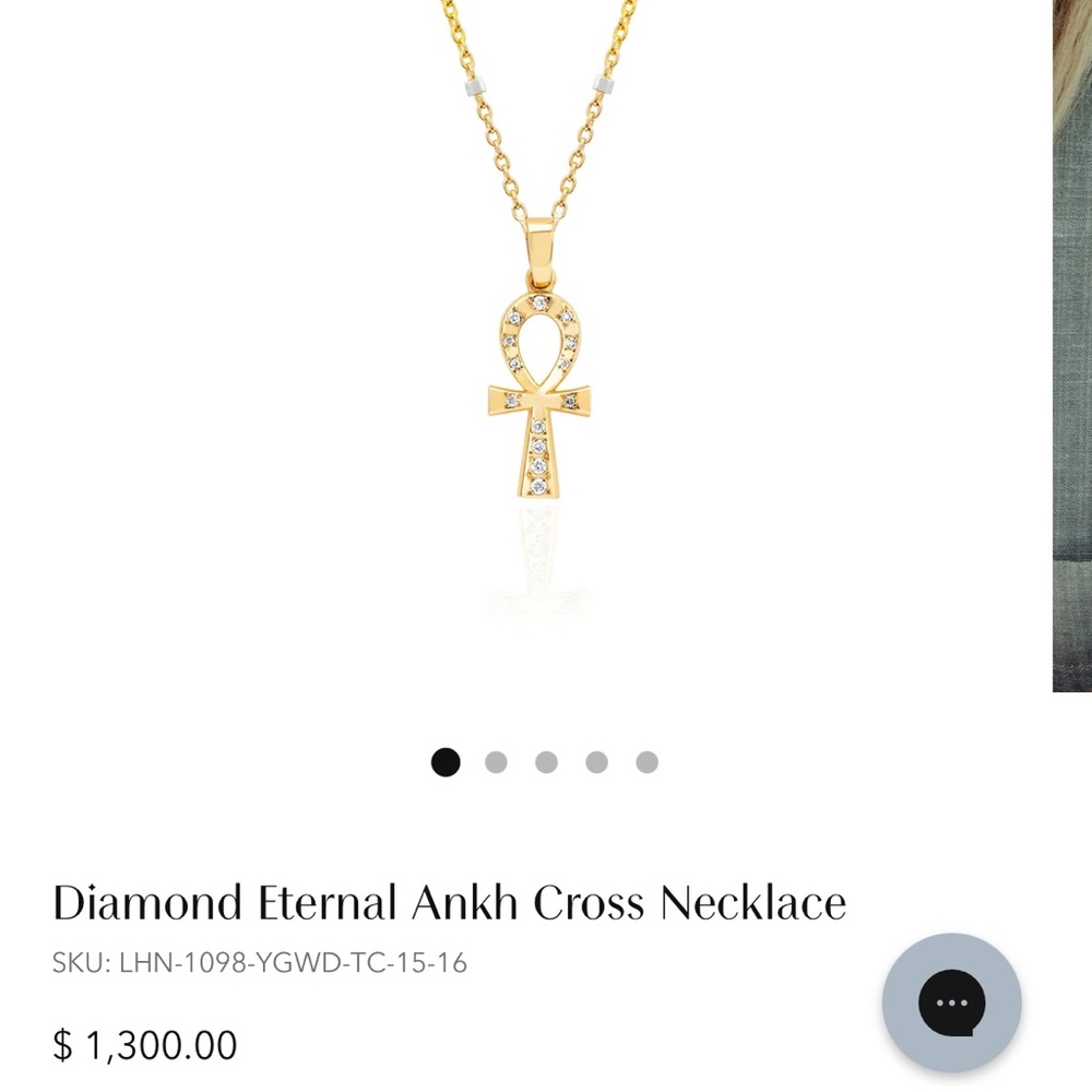 Logan Hollowell Diamond Eternal Ankh Cross Necklace (Pendant Only)
